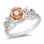 Belle Diamond Rose Ring in Sterling Silver &amp; 10K Rose Gold &#40;1/10 ct. tw.&#41;