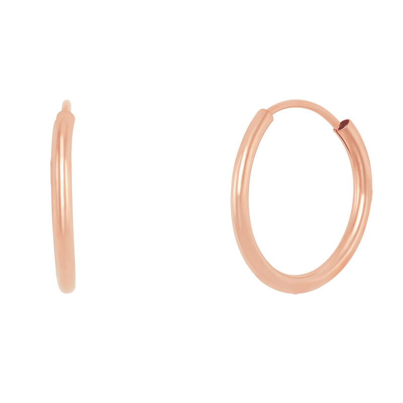 Endless Hoop Earrings in 14K Rose Gold, 14MM 