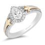 Anna Engagement Ring with Pear-Shaped Diamond in 14K White &amp; Yellow Gold &#40;3/4 ct. tw.&#41;