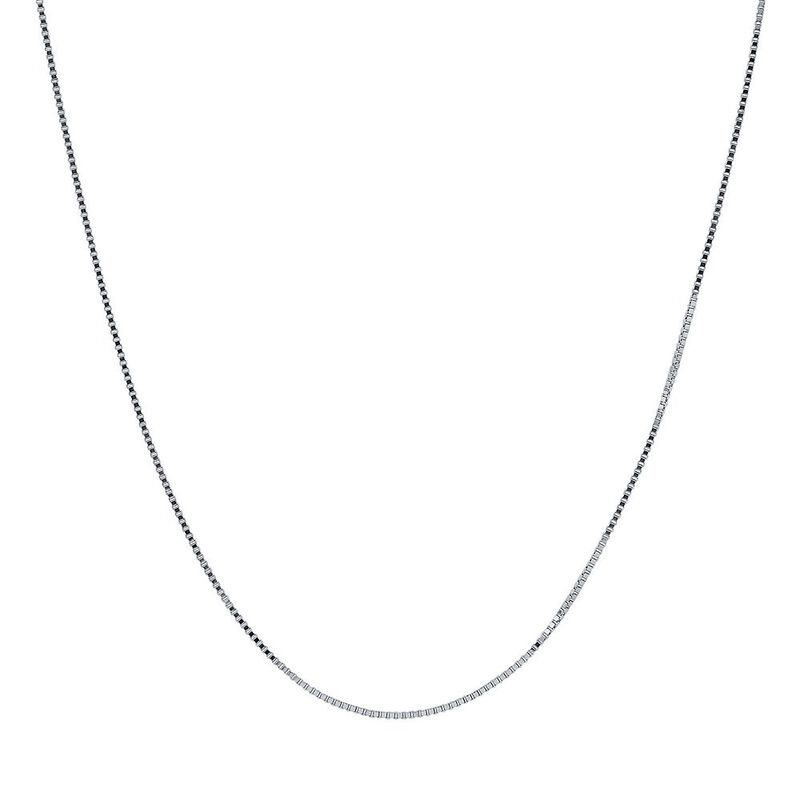 Adjustable Box Chain in 14K White Gold, 20&quot;