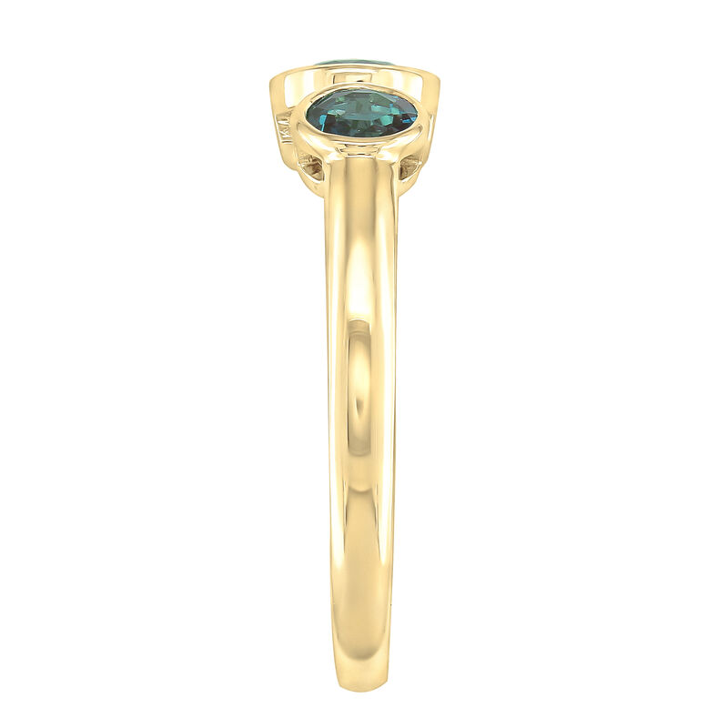 Lab-Created Alexandrite Open Ring in 10K Yellow Gold