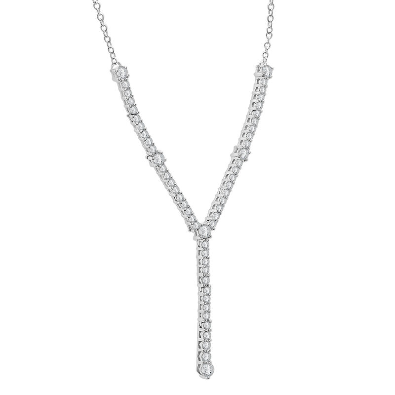Diamond Y-Necklace in 10K White Gold &#40;1 ct. tw.&#41;