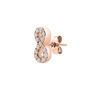 Single Stud Earring with Diamond Infinity Symbol in 10K Rose Gold
