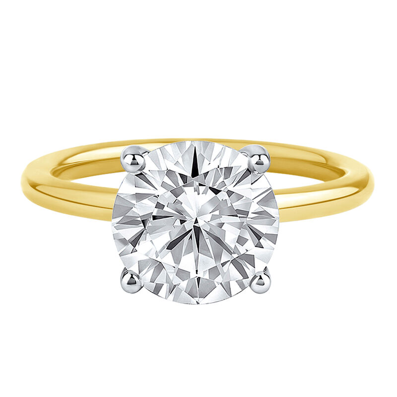 Bold Peridot Halo 3-Stone Ring with Diamonds 18K Two-Tone Gold