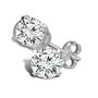 Round Diamond Stud Earrings with Four-Prong Basket