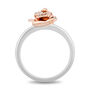 Belle Rose Ring in Sterling Silver and 10K Rose Gold &#40;1/10 ct. tw.&#41;