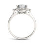Round Moissanite Ring with Floral Halo in 14K White Gold &#40;1 ct. tw.&#41;