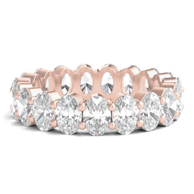 Lab Grown Oval Diamond Eternity Band in 14K Rose Gold (5 ct. tw.)