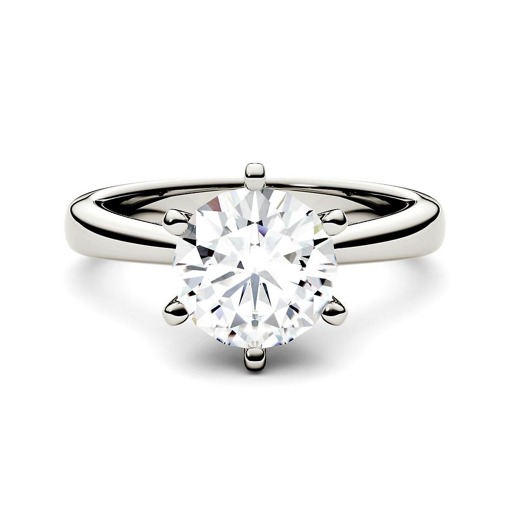 3/4 Carat Prong Set Solitaire Diamond Engagement Ring Band in 14K White  Gold (Ring Size 4) - Walmart.com