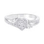 Heart-Shaped Diamond Promise Ring in Sterling Silver &#40;1/10 ct. tw.&#41;