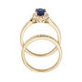 Sapphire &amp; 1/2 ct. tw. Diamond Engagement Ring Set in 14K Yellow Gold