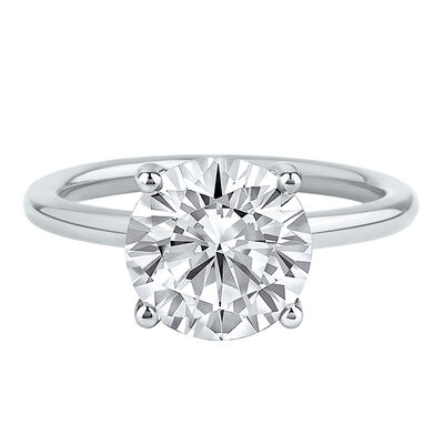 Lab Grown Diamond Round Solitaire Engagement Ring in 14K Gold (3 ct.)