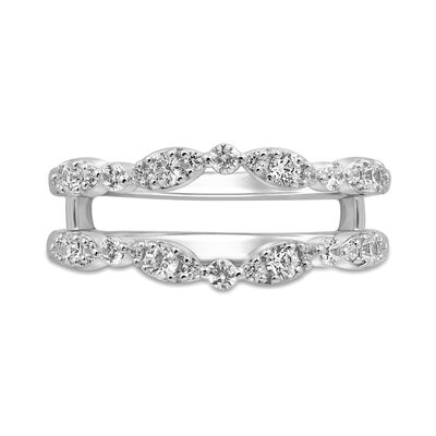 Diamond Ring Enhancer with Marquise Clusters in 14K White Gold (1/2 ct. tw.)
