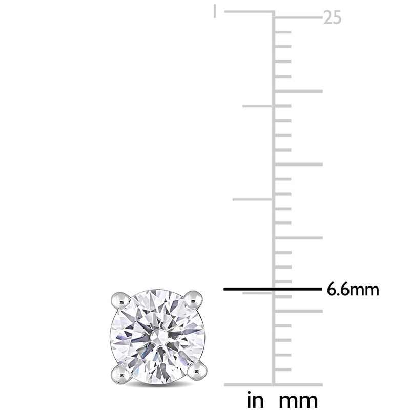 Lab-Created Moissanite Stud Earrings (2 Ct. t.w.) in Sterling Silver - Moissanite