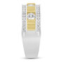 Men&rsquo;s Lab Grown Diamond Textured Band in 10K Yellow and White Gold &#40;1 ct. tw.&#41;
