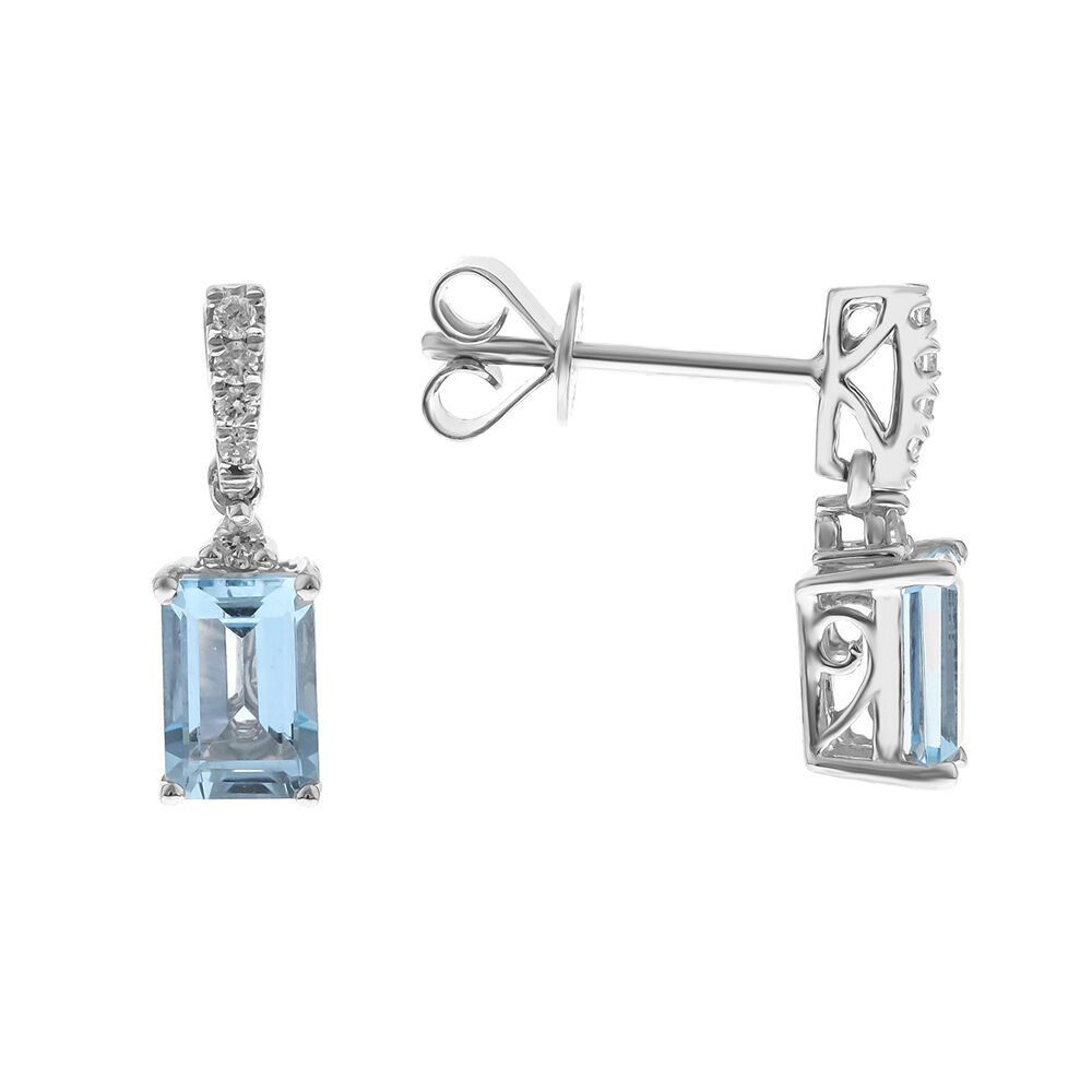 Gold, diamonds, aquamarine earrings BB34155A | Giorgio Visconti