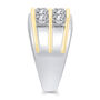 Men&rsquo;s Lab Grown Diamond Band in 10K White Gold and Yellow Gold &#40;3 ct. tw.&#41; 