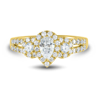 32 Stunning Pear Shaped Diamond Engagement Rings - The Glossychic  Wedding  rings teardrop, Pear shaped diamond engagement rings, Engagement ring shapes