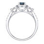 Blue Sapphire and Diamond Ring in 10K White Gold &#40;1/3 ct. tw.&#41;