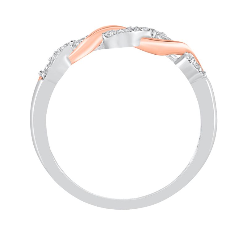 Diamond Band in 10K White Gold and 10K Rose Gold &#40;1/4 ct. tw.&#41;