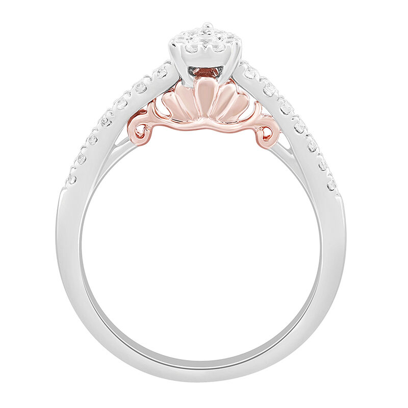 Ariel Diamond Engagement Ring with Pear Shape in 10K White &amp; Rose Gold &#40;1/3 ct. tw.&#41;