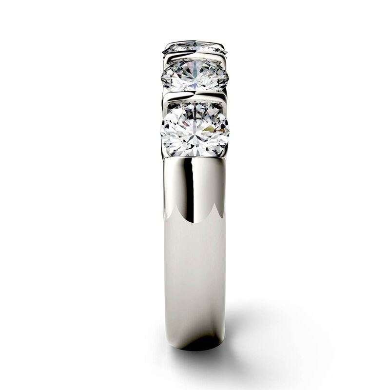 Moissanite Band with Five-Stone Setting in 14K White Gold &#40;1 5/8 ct. tw.&#41;