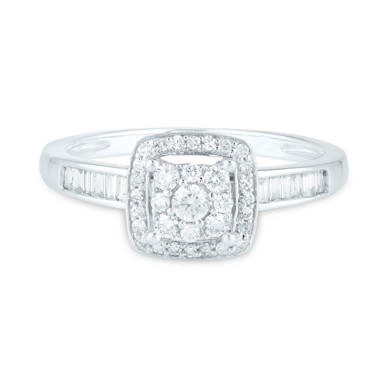 Diamond Composite Engagement Ring in 10K White Gold &#40;3/8 ct. tw.&#41;