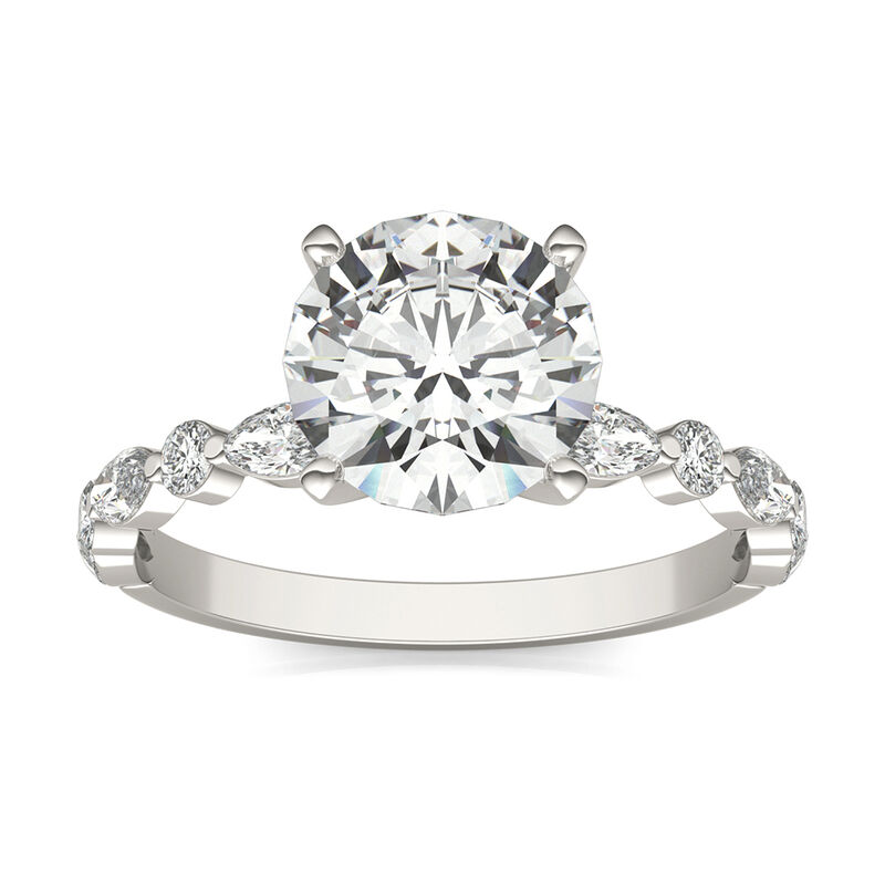 Round Solitaire Moissanite Ring in 14K White Gold &#40;2 1/3 ct. tw.&#41;