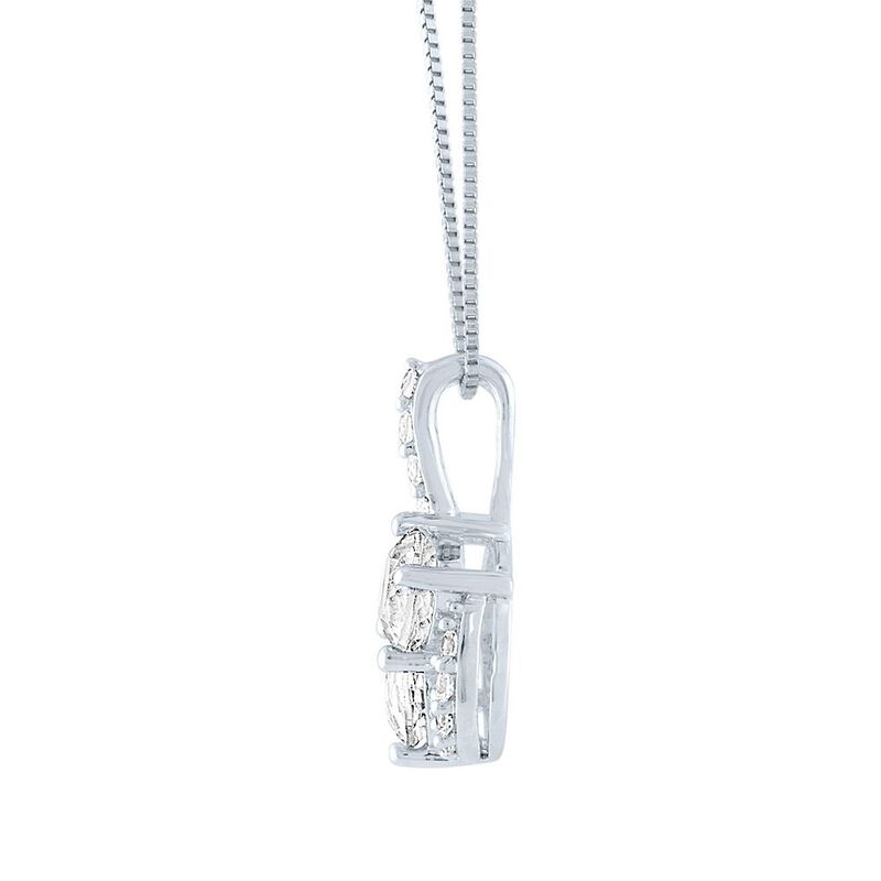 Exclusively Us&amp;&#35;174; Lab Created White Sapphire Pendant in Sterling Silver