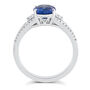 Blue Tanzanite and Diamond Ring in 10K White Gold &#40;1/5 ct. tw.&#41;