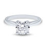 lab grown diamond round solitaire engagement ring with taper in 14k white gold &#40;1 ct.&#41;