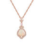 Opal, Pink Sapphire &amp; 1/5 ct. tw. Diamond Pendant in 10K Rose Gold