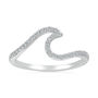Diamond Wave Ring in Sterling Silver &#40;1/7 ct. tw.&#41;