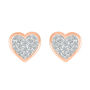 Heart-Shaped Diamond Stud Earrings in 10K Rose Gold &#40;1/4 ct. tw.&#41;