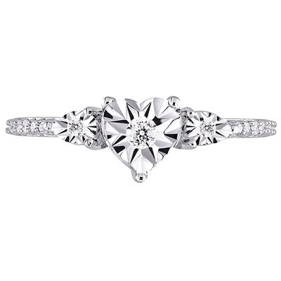1/7 ct. tw. Diamond Promise Ring in Sterling Silver