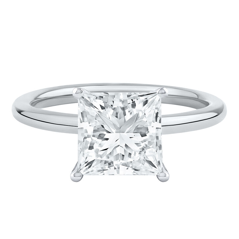 Lab Grown Diamond Princess-Cut Solitaire Engagement Ring