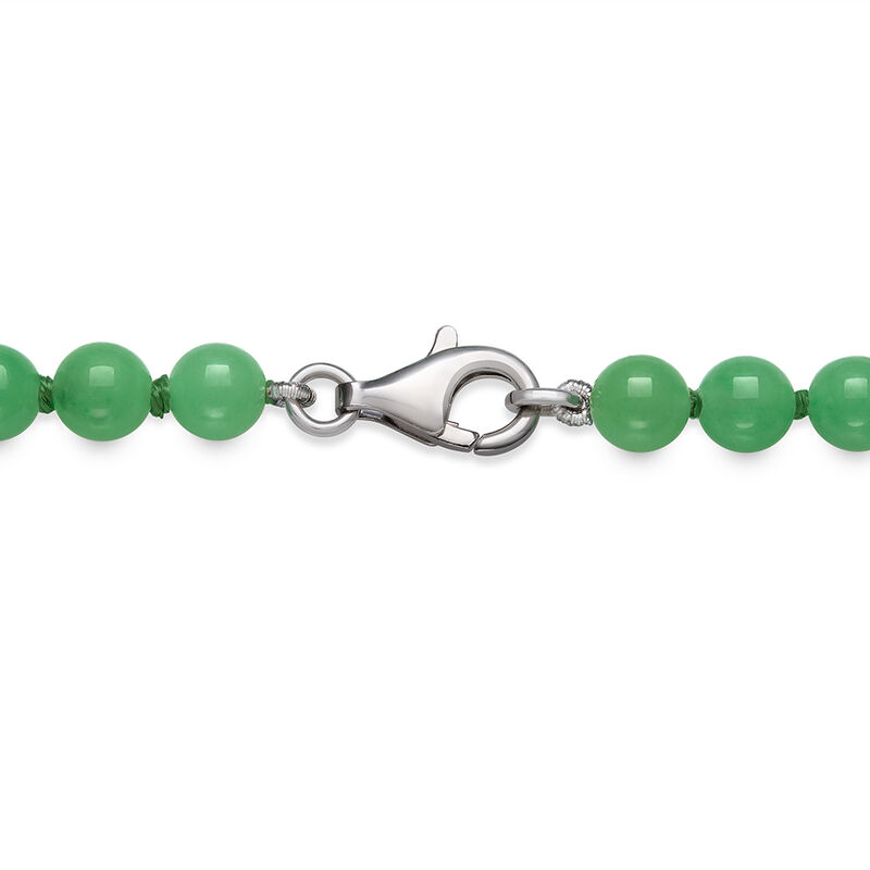 Jade Necklace with Sterling Silver Clasp, 20&rdquo;