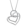 The Beat of Your Heart&amp;&#35;174; Diamond Double Heart Pendant in Sterling Silver
