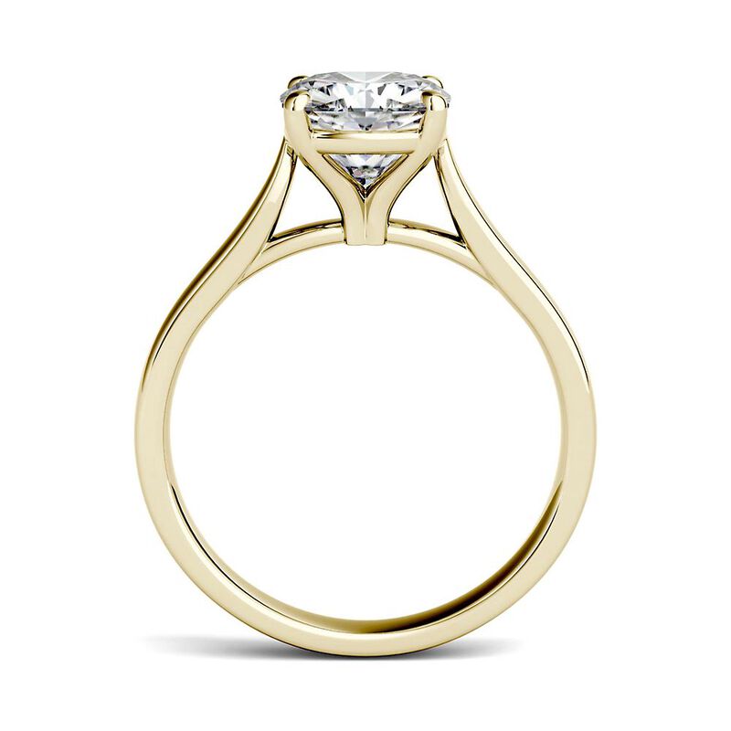Cushion-Cut Moissanite Solitaire Ring in 14K Yellow Gold &#40;2 ct.&#41;