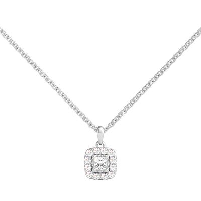 Diamond Illusion Pendant in 10K White Gold