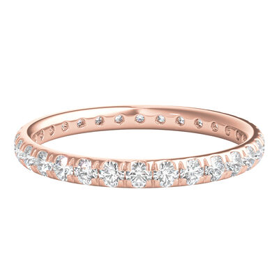 Lab Grown Diamond Comfort Fit Eternity Band in 14K Rose Gold (1 ct. tw.)