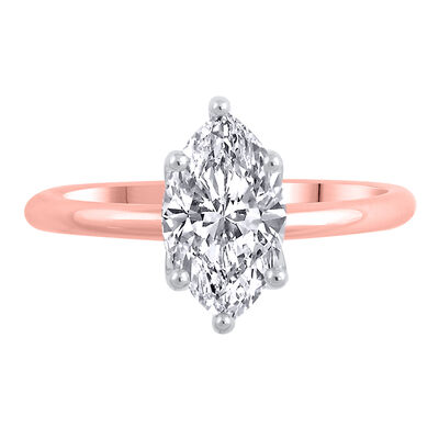 Lab Grown Diamond Solitaire Marquise Engagement Ring in 14K Rose Gold (1 1/2 ct.)