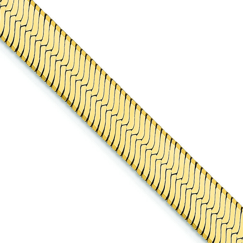 Herringbone Chain in 14k yellow gold, 6.5mm, 22&rdquo;