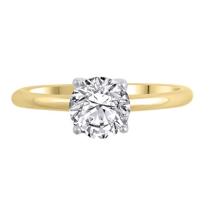 Lab Grown Diamond Solitaire Round Engagement Ring in 14K Yellow Gold (1 1/2 ct.)