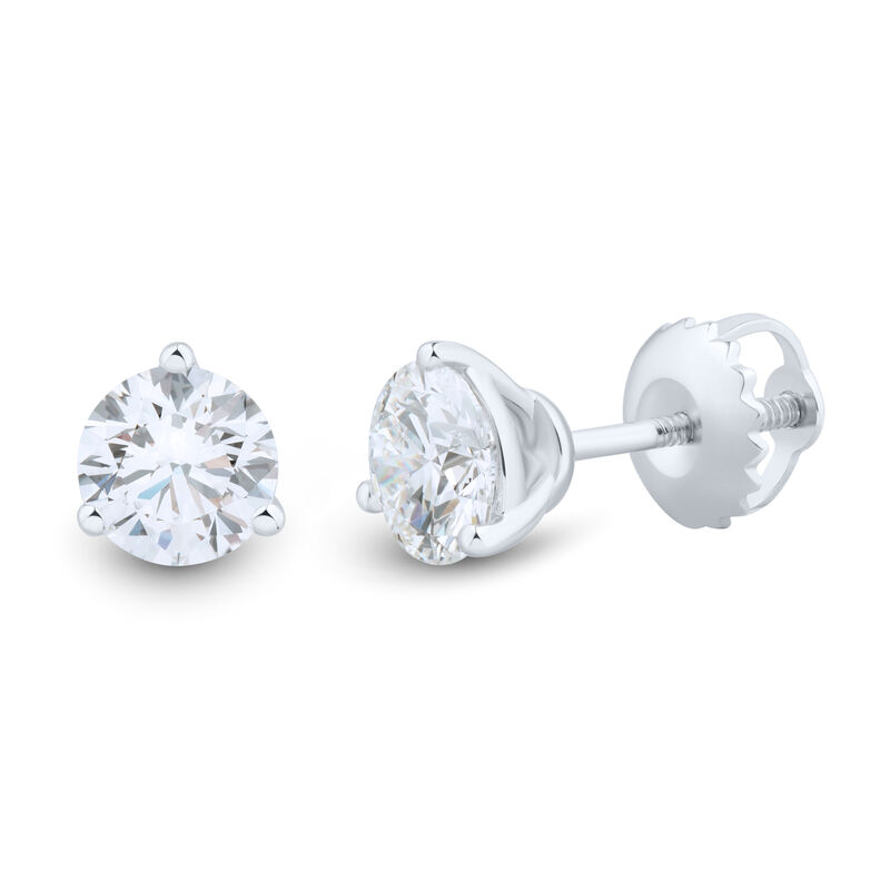 Lab Grown Diamond Martini Stud Earrings in 14K White Gold &#40;1 ct. tw.&#41; 