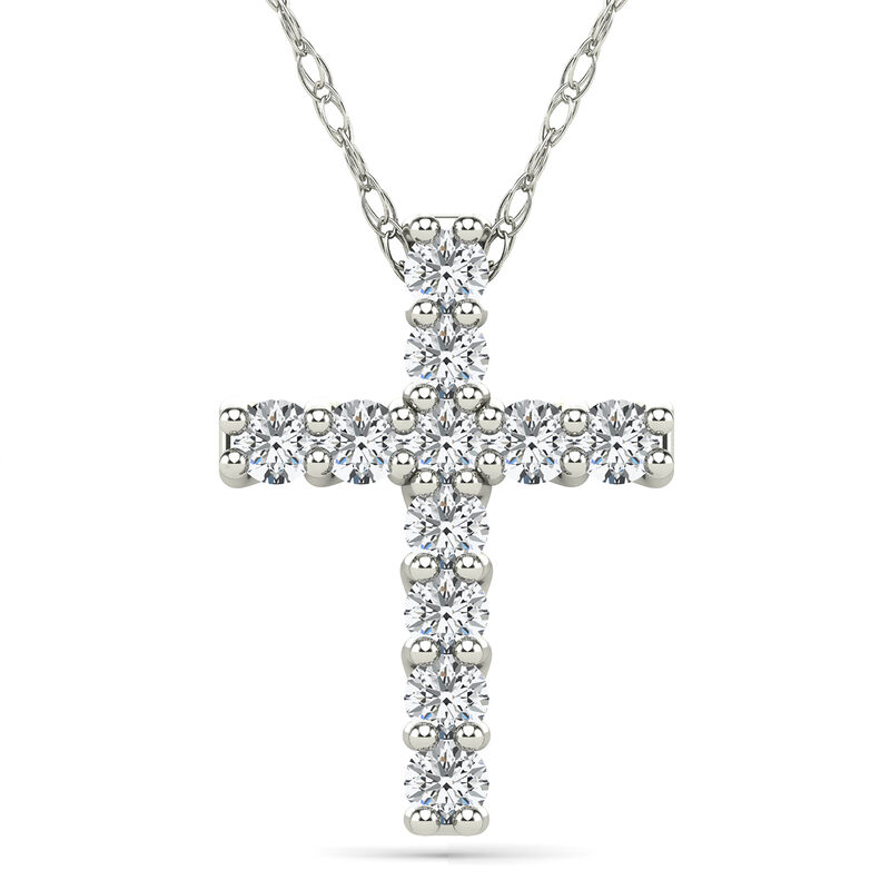 Diamond Cross Pendant in 14K Gold &#40;1/10 ct. tw.&#41;