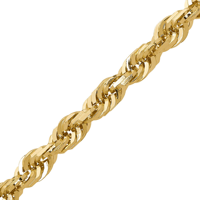 Diamond-cut Rope Chain in 10K Yellow Gold, 5.25MM, 22&quot;