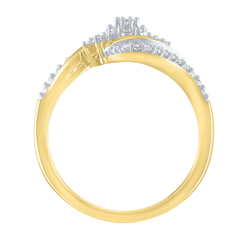 Diamond Bypass Promise Ring in 10K Yellow Gold &#40;1/4 ct. tw.&#41;
