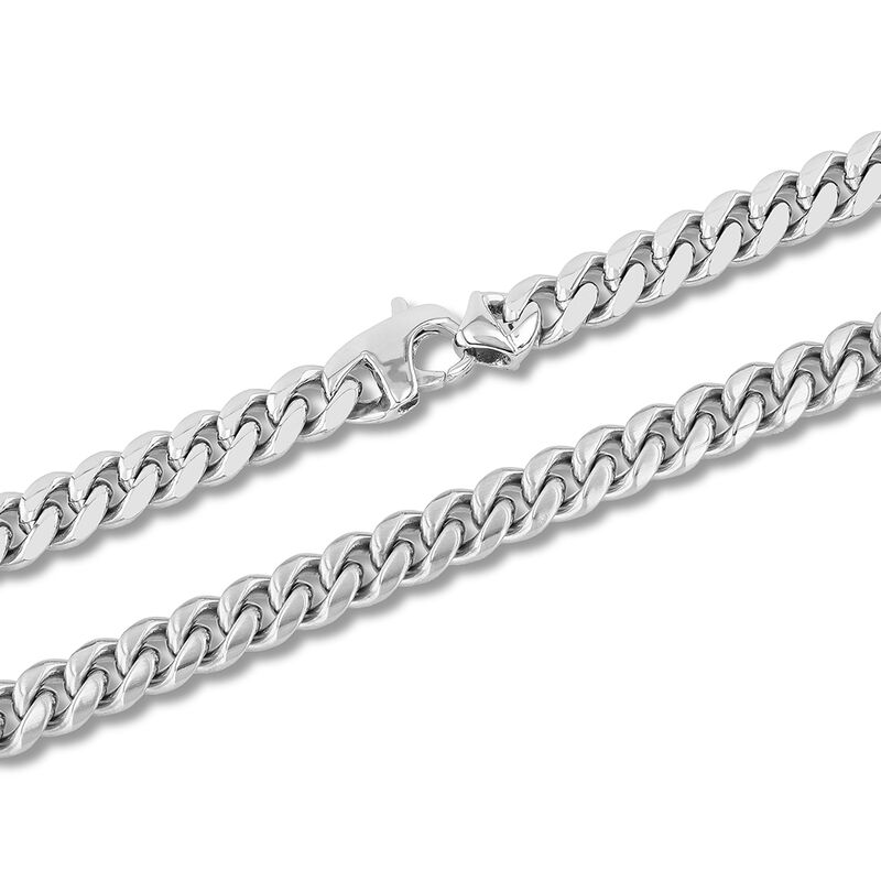 Men&rsquo;s Curb Chain in Stainless Steel, 7.5mm, 24&quot;
