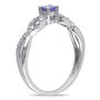 Tanzanite &amp; Diamond Ring in Sterling Silver